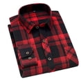 thumbnail image 1 of yillto Mens Plaid Shirts Flannel Button down Long Sleeve Lightweight Shirt Jacket Casual Shacket with Pockets, 1 of 4