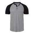 thumbnail image 1 of yillto Mens Short Sleeve Shirt Crewneck Button Pullover Shirts Summer Lightweight Sport T Shirts, 1 of 5