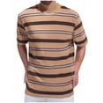 thumbnail image 1 of yillto Mens Short Sleeve Tshirts Striped Casual Crewneck Basic Shirt Color Block Stretch Summer Loose Tees, 1 of 2