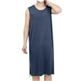 thumbnail image 1 of yillto Mens Sleepshirts Sleeveless Lounge Sleepwear Nightshirt Big and Tall Pajamas Nightgowns L-3XL, 1 of 7