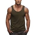 thumbnail image 1 of yillto Mens Sleeveless Tank Tops Crewneck Loose Summer Solid Color Tank Undershirt Workout Gym, 1 of 6