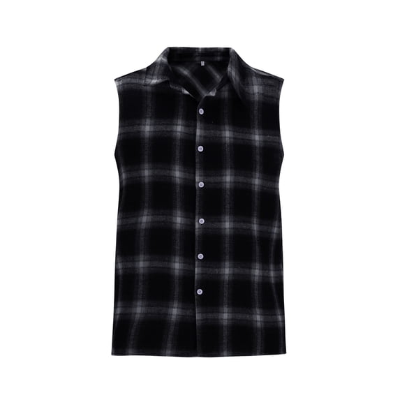 yillto Mens Sleeveless Tops Button down Plaid Tank Shirts Summer Casual Blouse Top for Beach Vacation