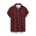 thumbnail image 1 of yillto Mens Striped Shirts Button down Short Sleeve Loose Summer Beach Lightweight Causal Dressy Tee Shirt, 1 of 4