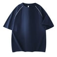 thumbnail image 1 of yillto Mens Summer Oversized Shirts Short Sleeve Round Neck Loose Tee Causal Solid Color T Shirts, 1 of 3