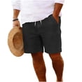 thumbnail image 1 of yillto Mens Summer Shorts 5 Inch Fashion Loose Shorts Drawstring Waist Casual Dressy Short Pants with Pockets, 1 of 7
