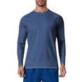 thumbnail image 1 of yillto Mens Sun Protection Tops Quick Dry Long Sleeve Lightweight Shirts Workout Hiking Running Tees S-5XL, 1 of 7