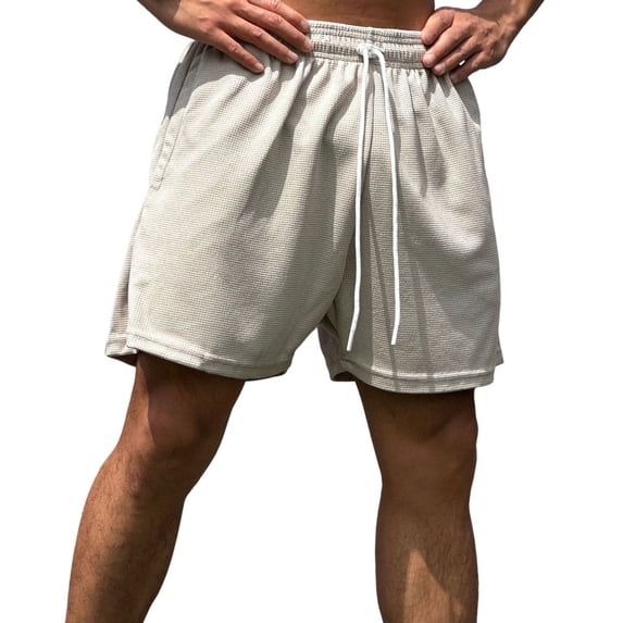 yillto Mens Sweat Short 5 Inch Elastic Waist Drawstring Loose Running Workout Gym Casual Jogger Shorts