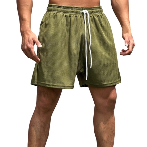yillto Mens Sweat Short 5 Inch Elastic Waist Drawstring Loose Running Workout Gym Casual Jogger Shorts