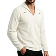 thumbnail image 1 of yillto Mens Sweaters V Neck Knit Long Sleeve Tops Fall Winter Warm Pullover Sweater Clothes Tops, 1 of 8