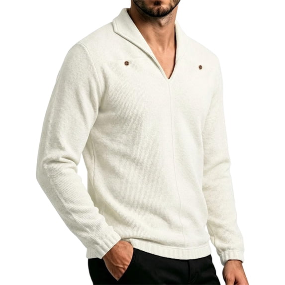 yillto Mens Sweaters V Neck Knit Long Sleeve Tops Fall Winter Warm Pullover Sweater Clothes Tops