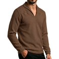 thumbnail image 1 of yillto Mens Sweaters V Neck Knit Long Sleeve Tops Fall Winter Warm Pullover Sweater Clothes Tops, 1 of 8