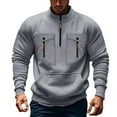thumbnail image 1 of yillto Mens Sweatshirt Fall Winter Trendy Pullover Loose Tops with Pockets Workout Gym Casual Sweatshirts, 1 of 4