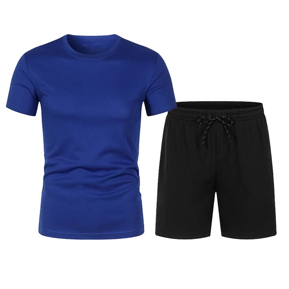 yillto Mens Tracksuit 2 Piece Short Sleeve Shirts and Athletic Shorts Sets Summer Causal Sweatsuit