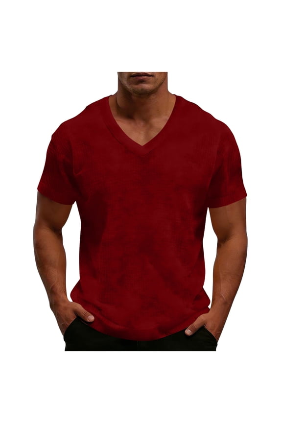 Mens Tshirts Basic Short Sleeve Crew Neck Solid Color Soft Summer Tee Causal Plain Shirts