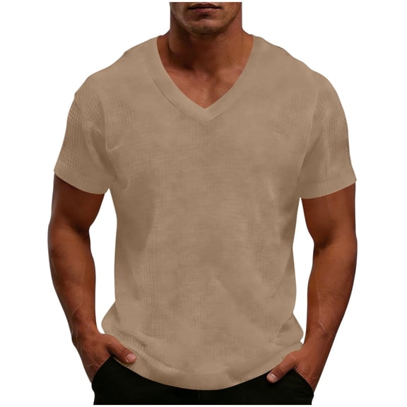 yillto Mens Tshirts Basic Short Sleeve Crew Neck Solid Color Soft Summer Tee Casual Plain Shirts