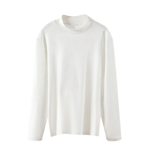 yillto Mock Neck Top for Womens Plus Size Turtleneck Long Sleeve Shirts Basic Layer Warm Undershirts