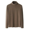 thumbnail image 1 of yillto Mock Turtleneck for Men Big and Tall Long Sleeve Thermal Undershirts Basic Pullover Sweaters Tops, 1 of 5