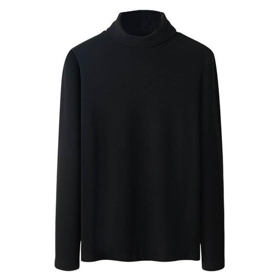 yillto Mock Turtleneck for Men Big and Tall Long Sleeve Thermal Undershirts Basic Pullover Sweaters Tops