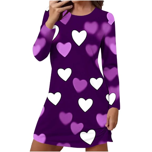 yillto Nightgowns for Women Long Sleeve Sleepshirt Loose Nightshirt Soft Pajamas Dress Casual Nightdress
