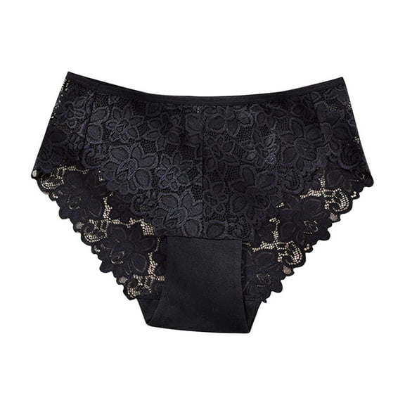 yillto Plus Size Briefs for Women's Lace Panties High Waisted Breathable Ladies Underwear XL-4XL