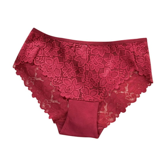 yillto Plus Size Briefs for Women's Lace Panties High Waisted Breathable Ladies Underwear XL-4XL