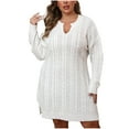 thumbnail image 1 of yillto Plus Size Dress for Womens Knit Long Sleeve Oversized Sweaters Baggy Pullover Fall Winter Fashion Outfits, 1 of 4
