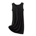 thumbnail image 1 of yillto Plus Size Nightgown for Womens Sleeveless Crew Neck Loose Nightdress Sleepwear Comfy Night Gowns, 1 of 7