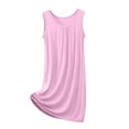 thumbnail image 1 of yillto Plus Size Nightgown for Womens Sleeveless Crew Neck Loose Nightdress Sleepwear Comfy Night Gowns, 1 of 6