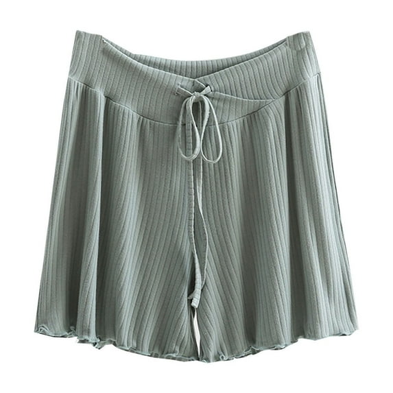 yillto Plus Size Shorts for Womens Elastic Waist Drawstring Loose Lounge Shorts Summer Pajamas Shorts