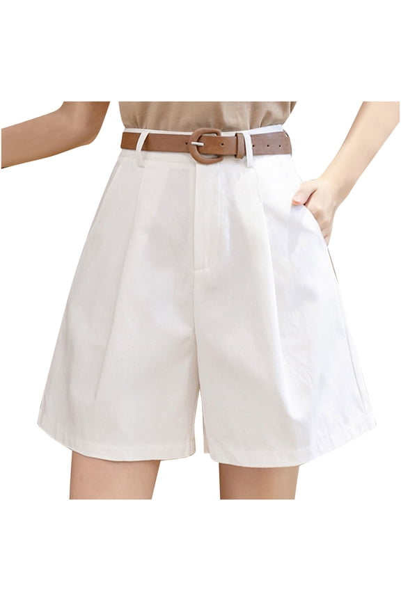 Plus Size Shorts for Womens Wide Leg Loose Dressy Short Trousers High Waist Business Pants