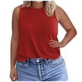 thumbnail image 1 of yillto Plus Size Top for Womens Loose Sleeveless Tank Tee Summer Causal Crew Neck Tunic Vest Tshirts, 1 of 6