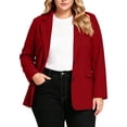 thumbnail image 1 of yillto Plus Size Womens Blazer Jacket Casual Work Office Long Sleeve Button Front Cardigan Suit Jackets, 1 of 6