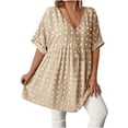 thumbnail image 1 of yillto Plus Size Womens Swimsuit Cover up Short Sleeve Baggy Beachwear Flowy Coverups Summer Fashion Tops, 1 of 7