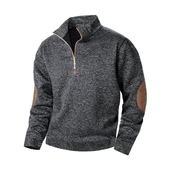 yillto Quarter Zipper Sweatshirt for Mens V Neck Pullover Long Sleeve Tops Running Workout Causal Sweatshirts