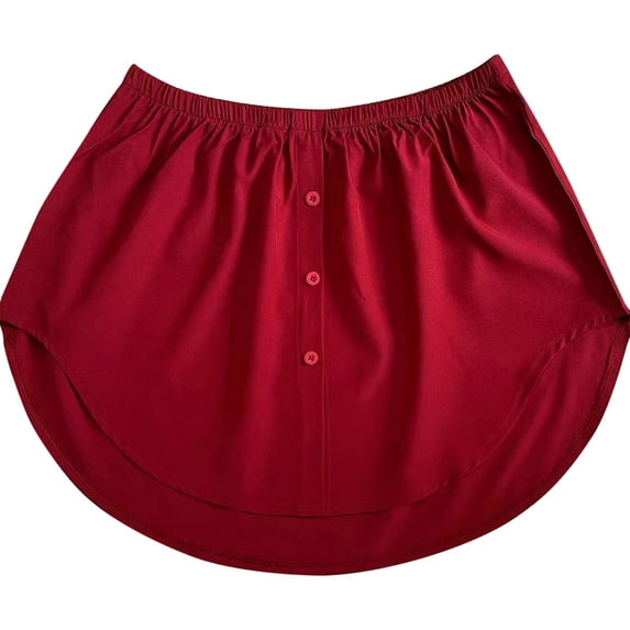 yillto S-5XL Shirt Extender for Women Plus Size Cotton Layering Leggings Tops Undershirt Half Length Skirt