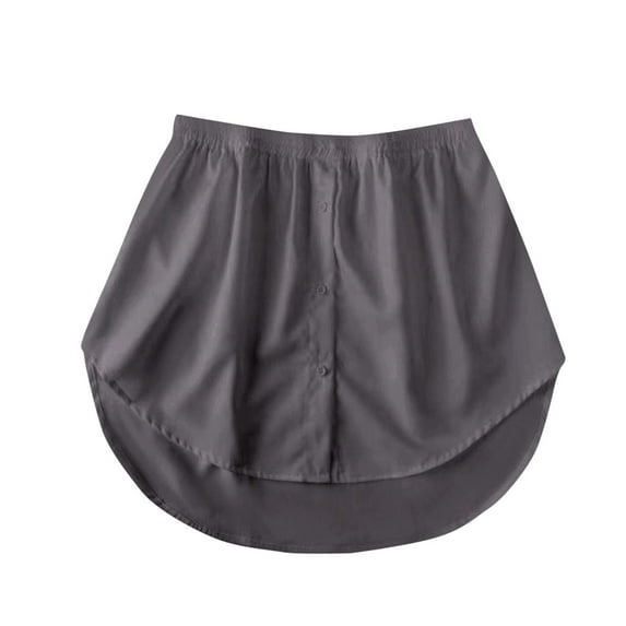 yillto S-5XL Shirt Extender for Women Plus Size Cotton Layering Leggings Tops Undershirt Half Length Skirt