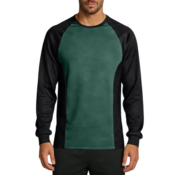 yillto Shirts for Mens Long Sleeve Casual Athletic Tshirts Crew Neck Basic Running Workout Gym Tops