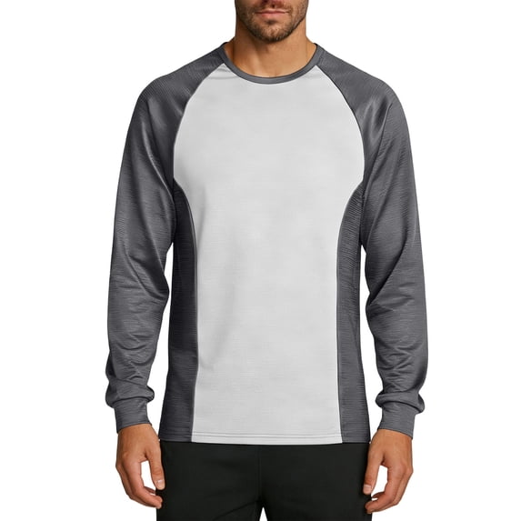 yillto Shirts for Mens Long Sleeve Casual Athletic Tshirts Crew Neck Basic Running Workout Gym Tops