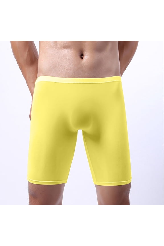 Silk Boxer Underwear for Mens Comfort Waistband Breathable Regular Leg Lightweight Underpant