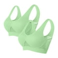 thumbnail image 1 of yillto Sport Bras for Womens Plus Size Workout Bralettes Ladies Yoga Gym Running Wirefree Bra 2 Pack, 1 of 2
