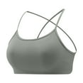 thumbnail image 1 of yillto Sports Bra for Women Racerback Workout Bras Strappy Seamless Yoga Bras Running Full Coverage Tank, 1 of 5