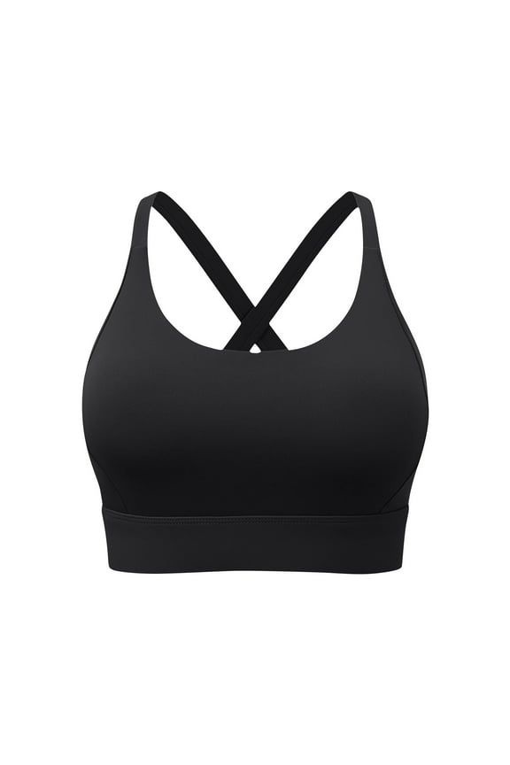 Strappy Sports Bra for Women Support Yoga Workout Bras Seamless Comfortable Tank Top S-XXL