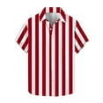 thumbnail image 1 of yillto Striped Shirts for Mens Short Sleeve Button down Loose Lightweight Causal Beach Dressy Tshirts, 1 of 5