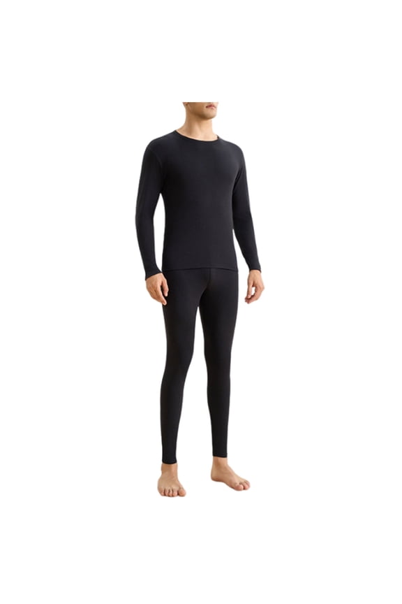 Thermal Pants and Shirt Set for Men 2 Piece Base Layer Crew Shirts Tops Bottom Sets Cold Weather