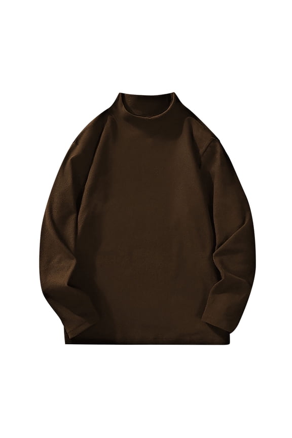 Thermal Top for Mens Big and Tall Mock Neck Pullover Long Sleeve Turtleneck Stretchy Shirts M-5XL