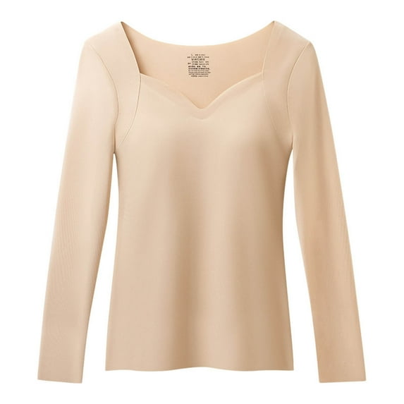 yillto Thermal Tops for Womens Long Sleeve Fall Winter Warm Thermals Shirts Slim Underwear Top Clothes