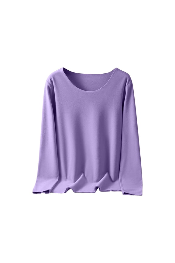 Thermal Tops for Womens Long Sleeve Layered Undershirts Fall Winter Warm Slim Stretchy Shirts