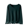 thumbnail image 1 of yillto Thermal Tops for Womens Long Sleeve Layered Undershirts Fall Winter Warm Slim Stretchy Shirts, 1 of 7