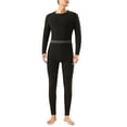 thumbnail image 1 of yillto Thermal Underwear for Mens Big and Tall Long Sleeve Layer Top Warm Thick and Bottoms Pants, 1 of 3
