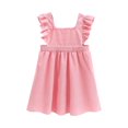 thumbnail image 1 of yillto Toddler Girls Summer Dress Ruffle Sleeveless Square Neck Boho Sundress Beach Casual Dresses, 1 of 3